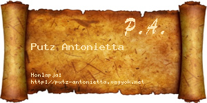 Putz Antonietta névjegykártya